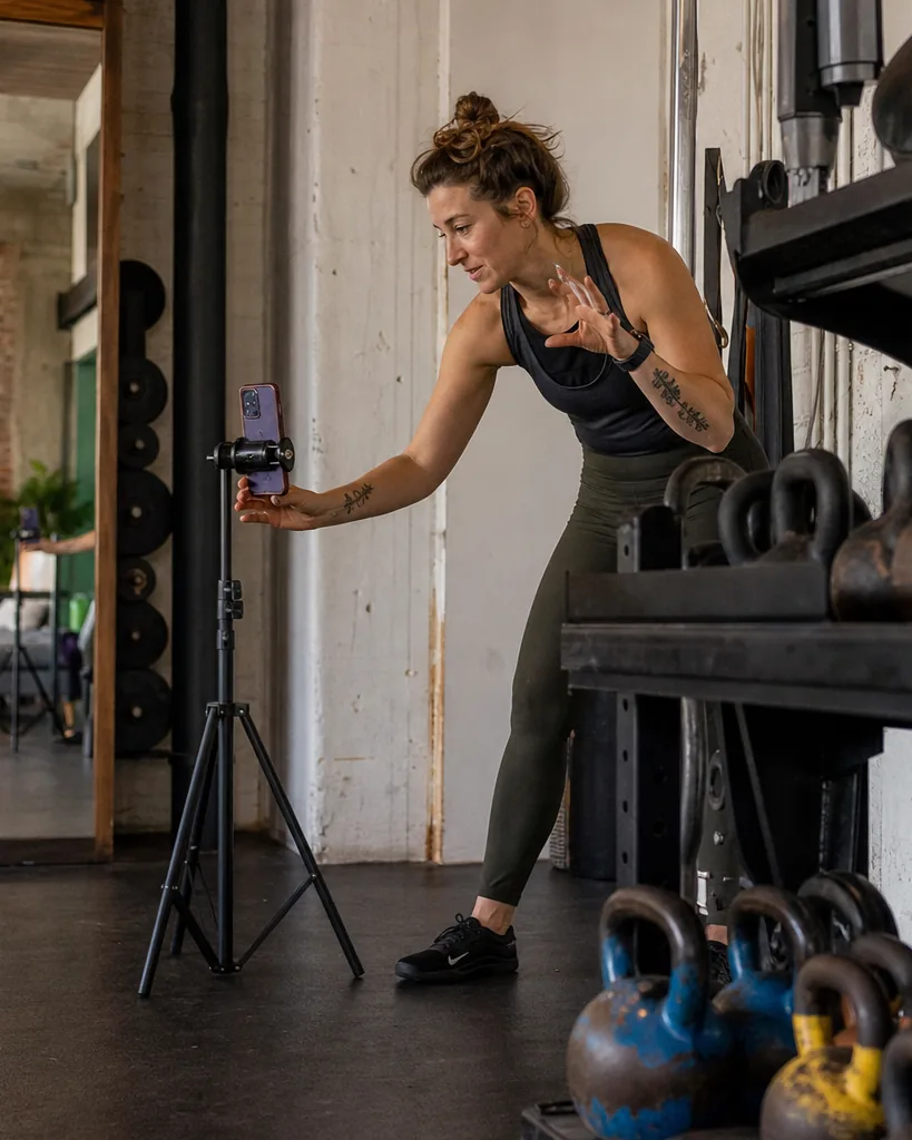 Fitness creator at work